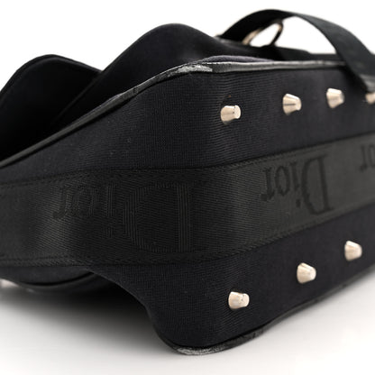 Christian Dior Silk Jersey Crystal Hardcore Bag Navy Black 9 of 13