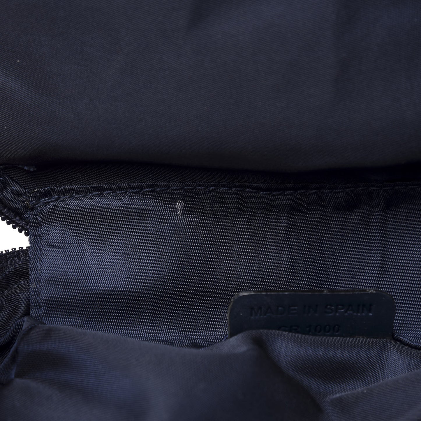 Monogram Mini Saddle Zip Pouch Navy Blue