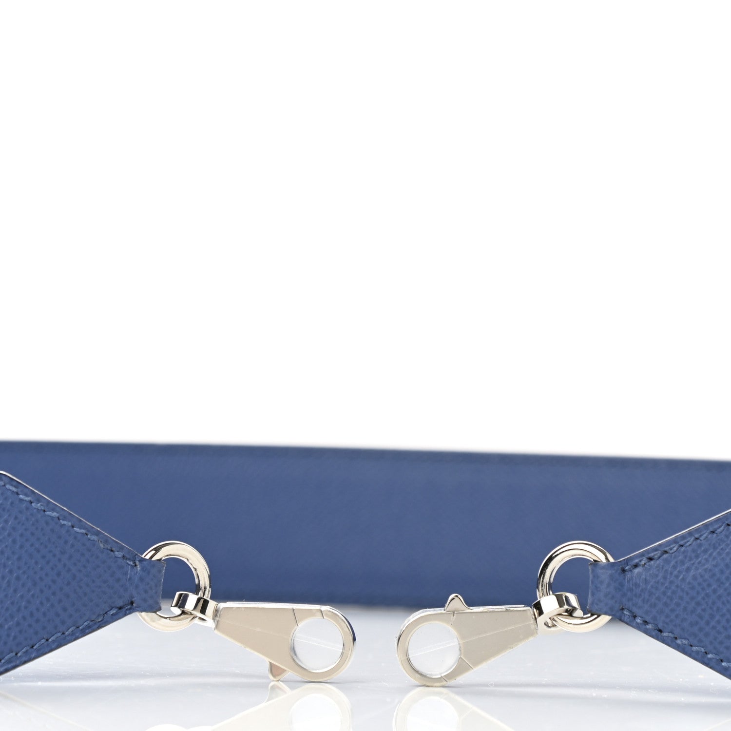 Hermes Epsom 40mm Tressage Shoulder Strap Bleu Brighton Capucine Bleu Saphir 5 of 6