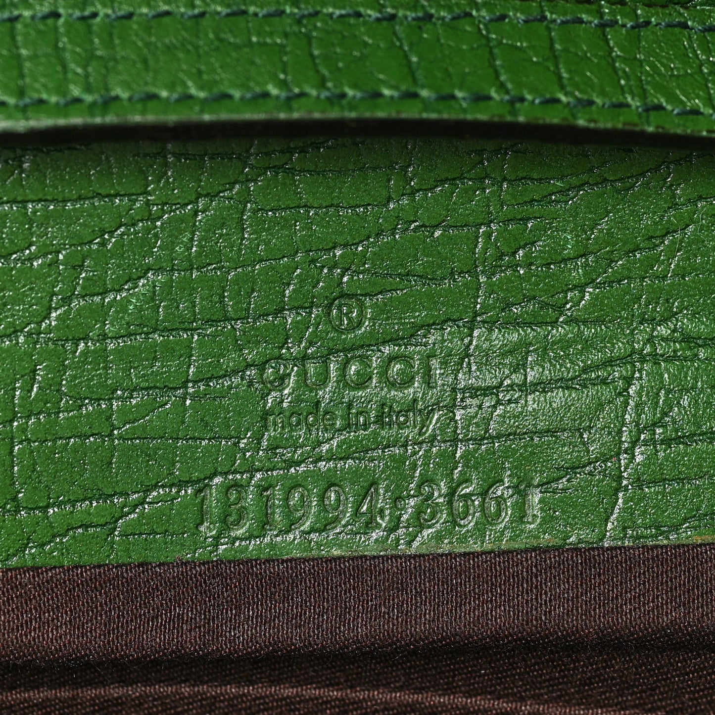 Monogram Bamboo Web Clutch Green