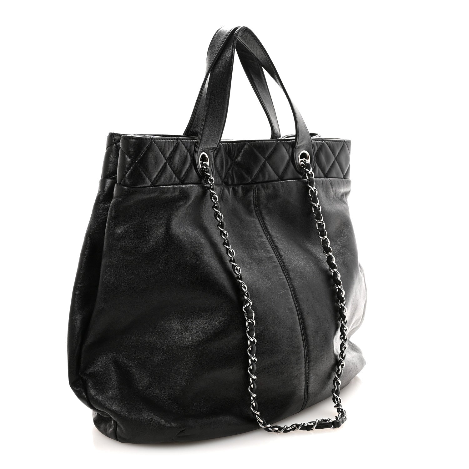 Chanel Calfskin Large Trianon Tote Black 3 of 9
