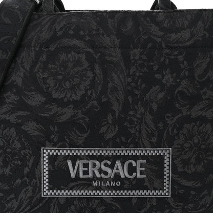 Versace Jacquard Barocco Medium Athena Tote Black 7 of 10