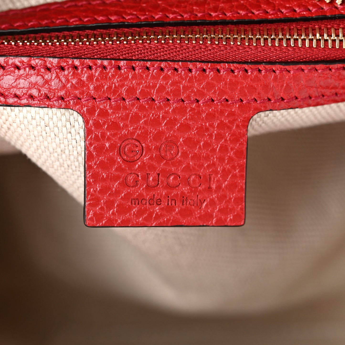 Dollar Calfskin Medium Soho Top Handle Satchel Hibiscus Red
