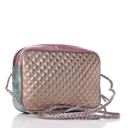 Gucci Laminated Nappa Trapuntata Small Zumi Shoulder Bag Rosa Lago Rame 3 of 10
