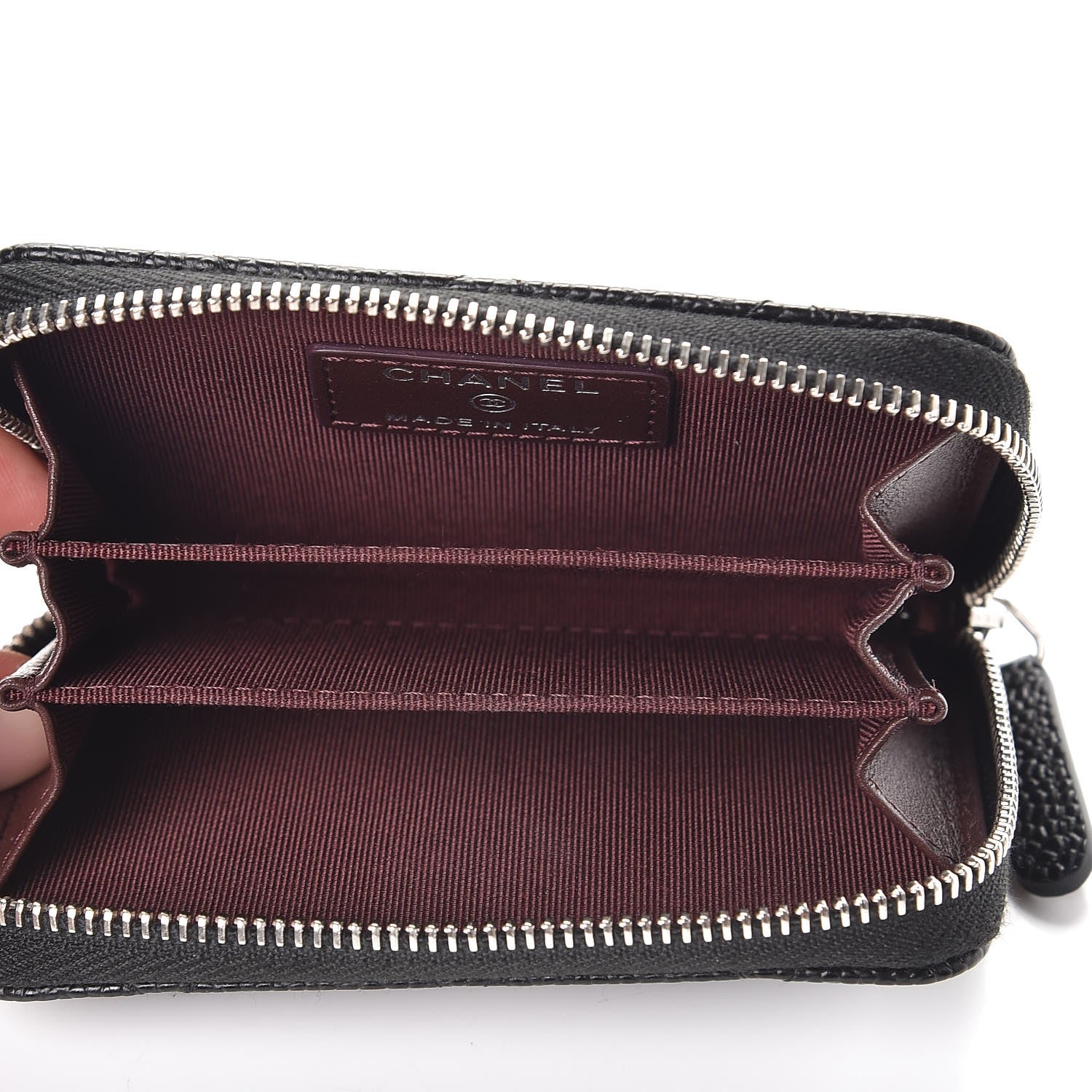 Chanel Caviar Quilted Zip Coin Purse Black 5 of 8