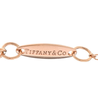 Tiffany 18K Rose Gold Diamond Mini Elsa Peretti Bean Pendant Necklace 4 of 5