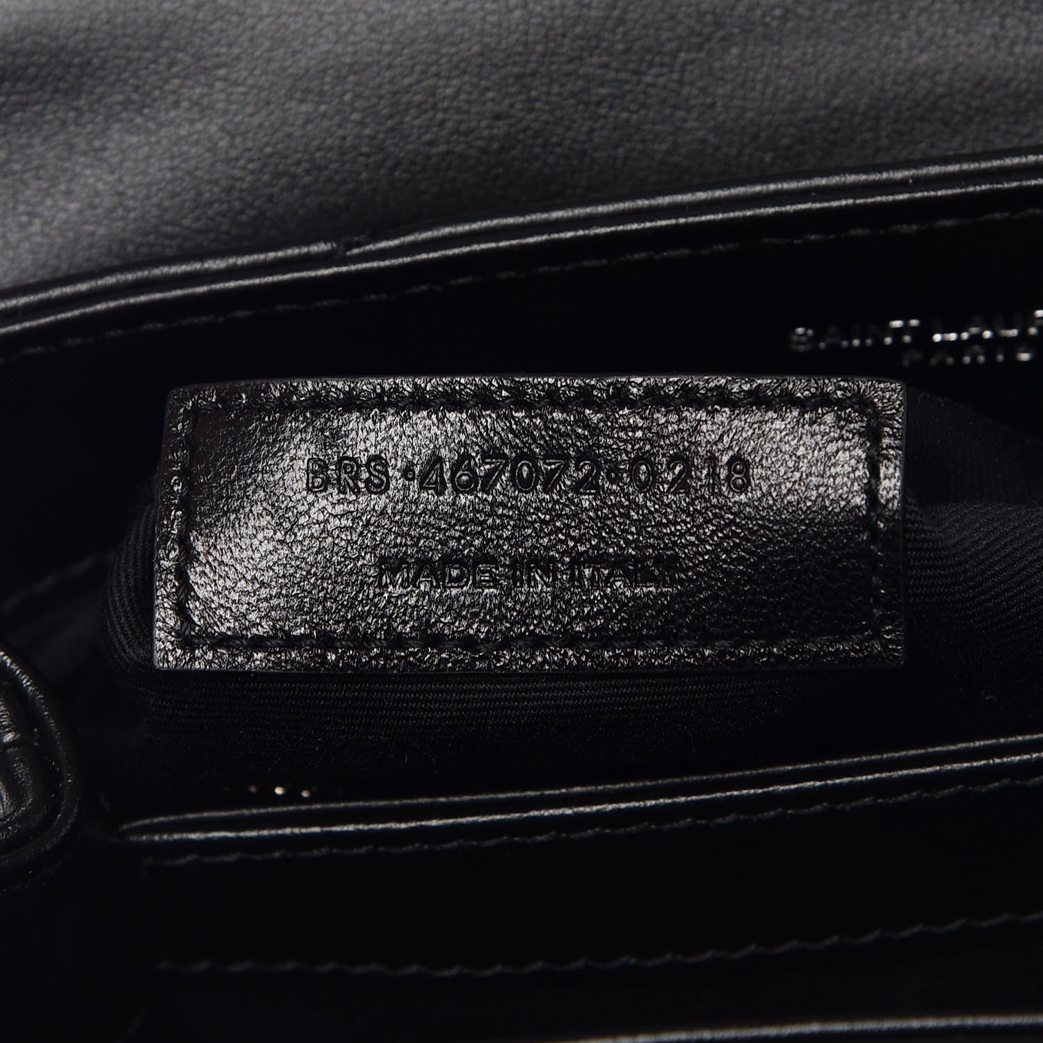 Saint Laurent Calfskin Y Quilted Monogram Toy Loulou Crossbody Bag Black 8 of 9