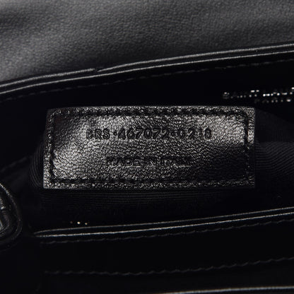 Saint Laurent Calfskin Y Quilted Monogram Toy Loulou Crossbody Bag Black 8 of 9