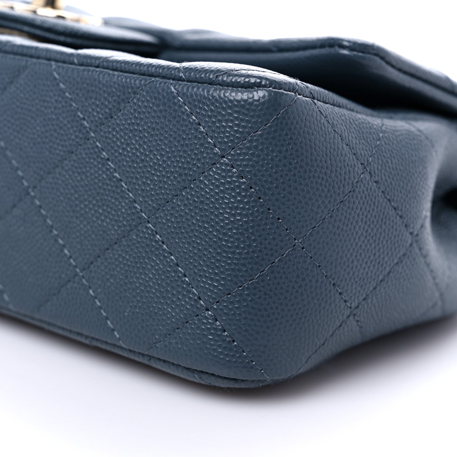 Chanel Caviar Quilted Mini Rectangular Flap Dark Grey 9 of 11