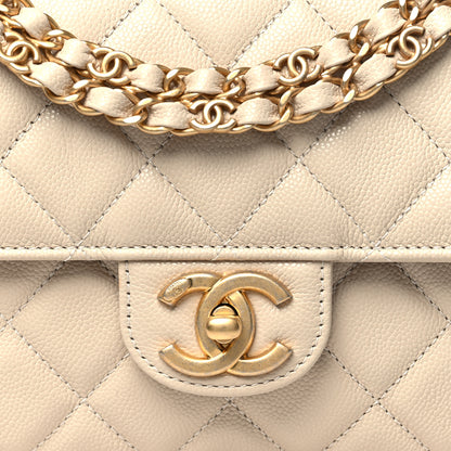 Chanel Caviar Quilted Small Coco First Flap Beige 8 of 10