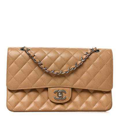 Chanel Caviar Quilted Medium Double Flap Beige 1 of 8