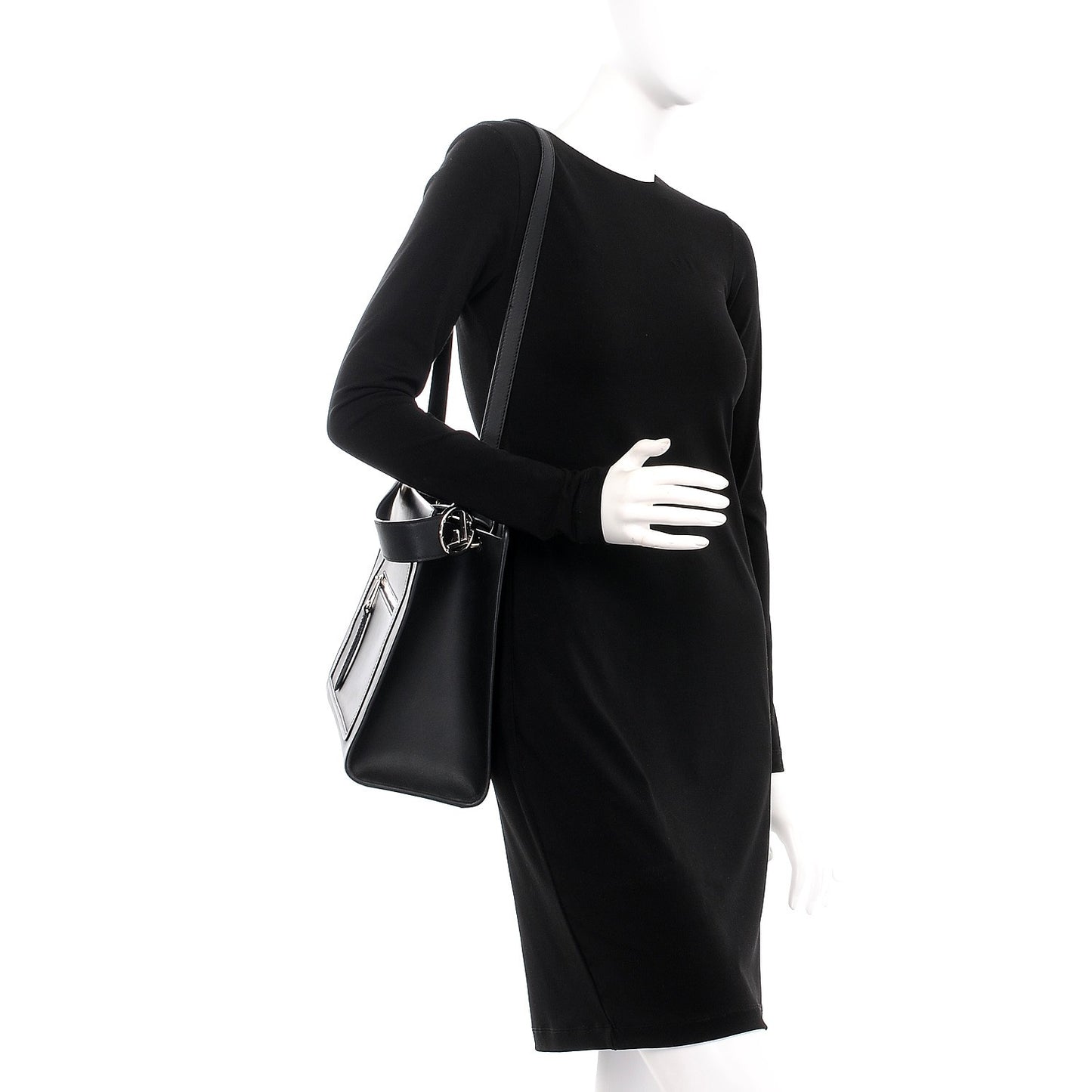 Vitello Century Opaco F is Fendi Regular Runaway Satchel Black
