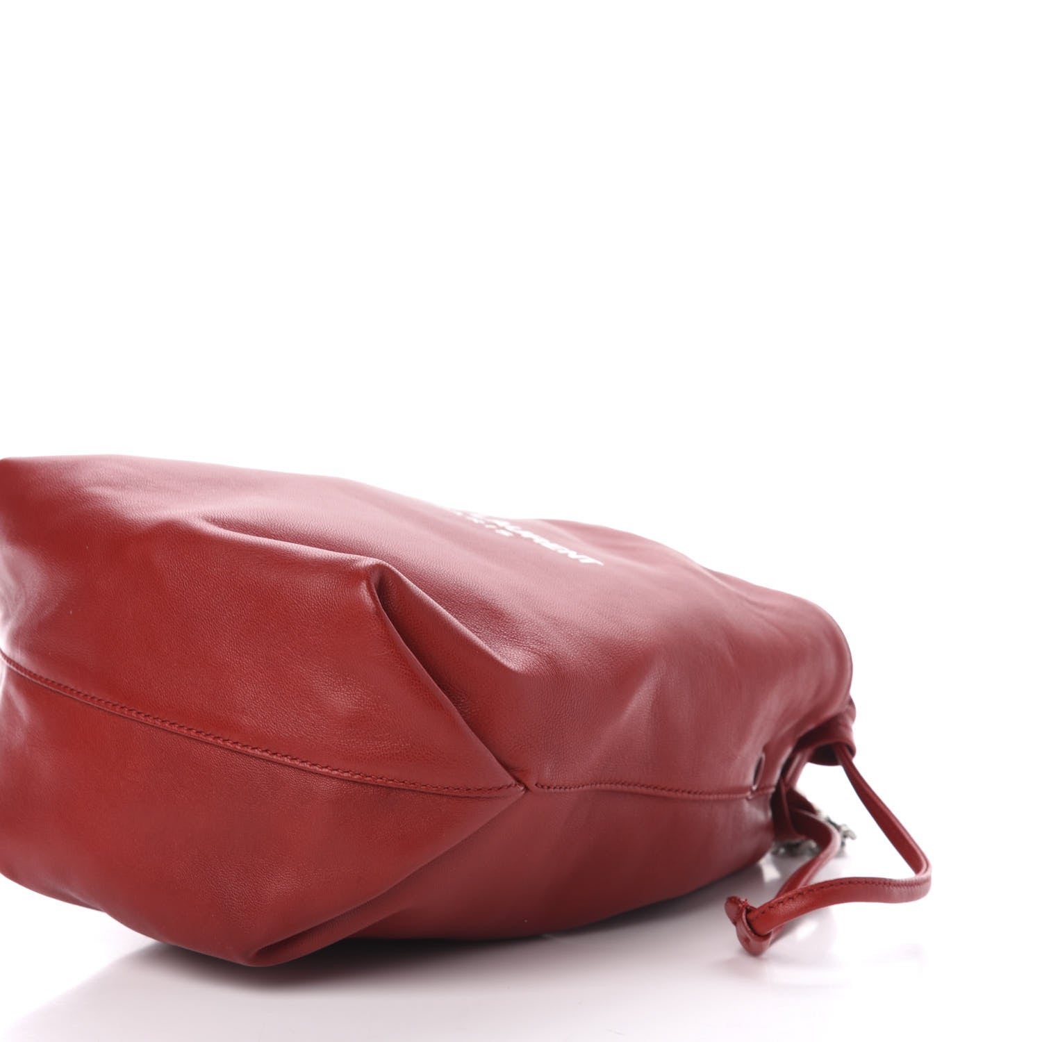 Saint Laurent Lambskin Small Teddy Bucket Bag Red 10 of 12