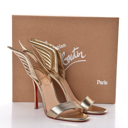 Christian Louboutin Metallic Nappa Samotresse 100 Sandals 39 Light Gold 15 of 15
