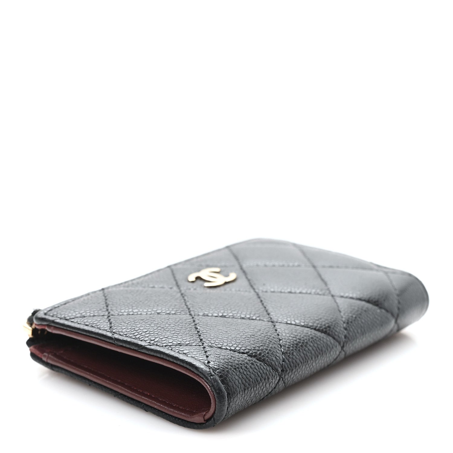 Chanel Caviar Quilted Zipped Key Holder Case Black 4 of 7