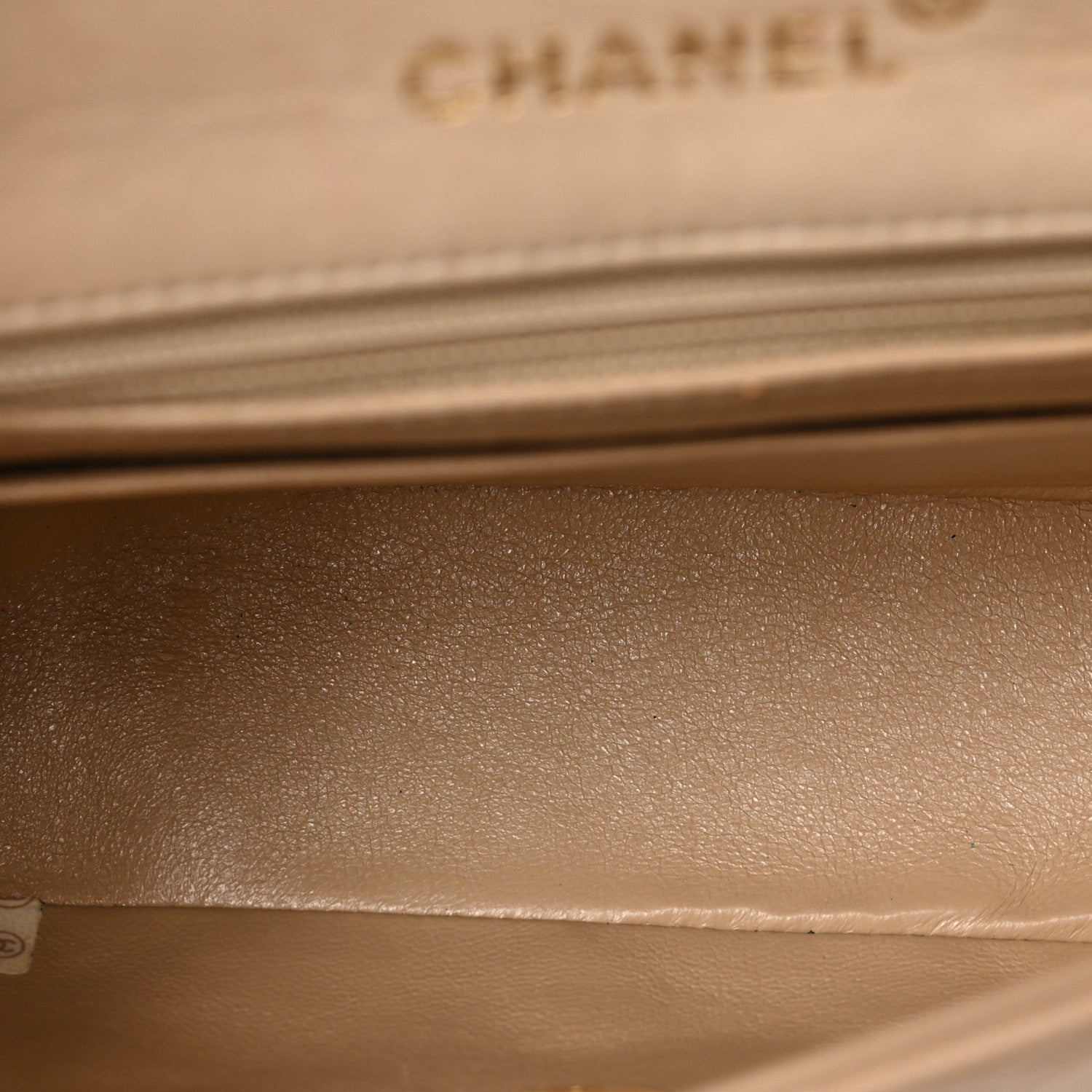 Chanel Lambskin Quilted Mini Square Flap Beige 5 of 10