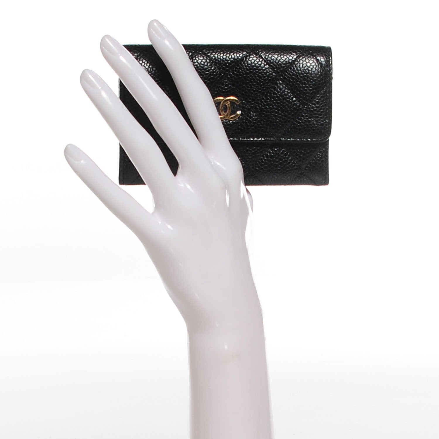 Chanel Caviar Quilted Flap Card Holder Black 2 of 9