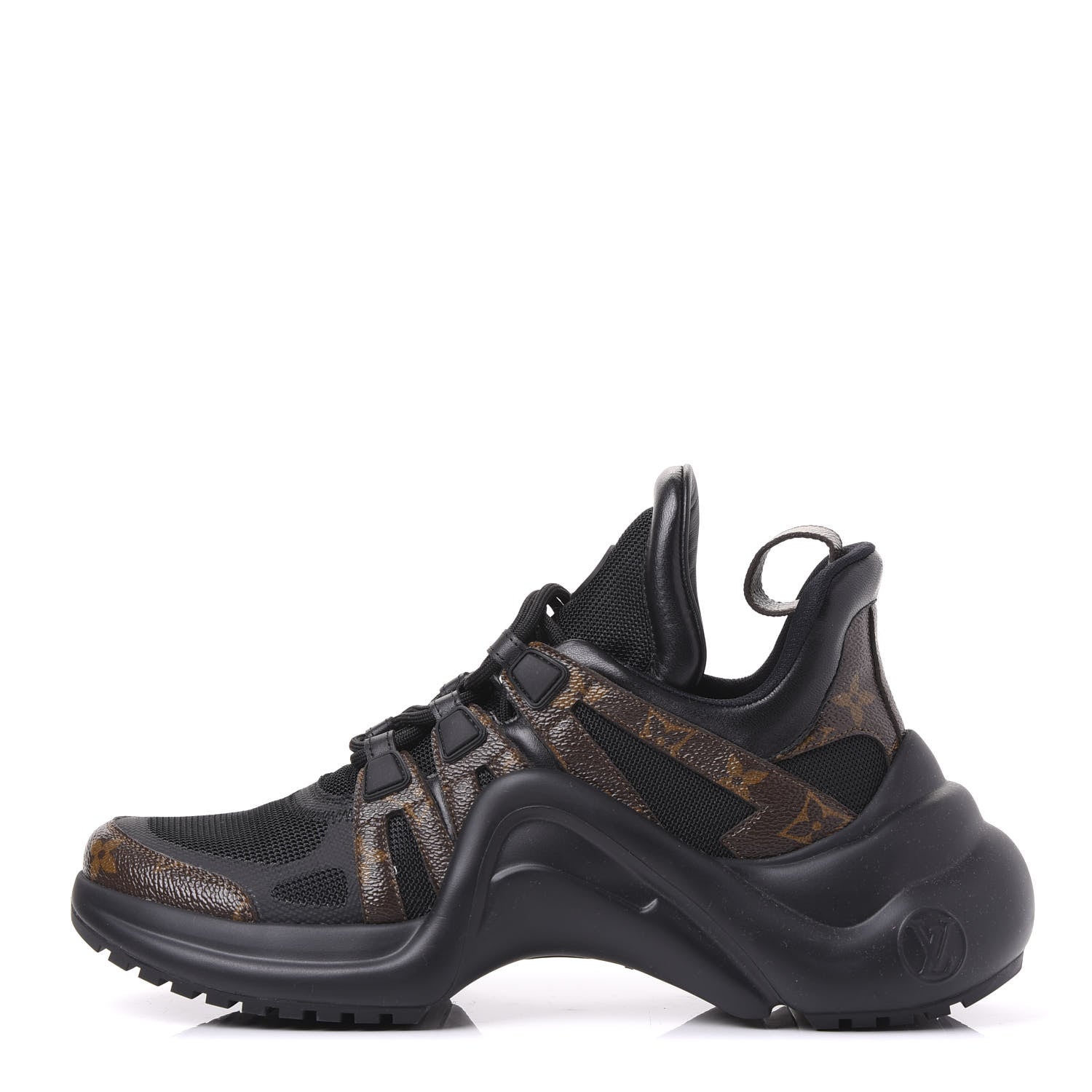 Louis Vuitton Calfskin Patent Monogram LV Archlight Sneakers 39.5 Black 1 of 8