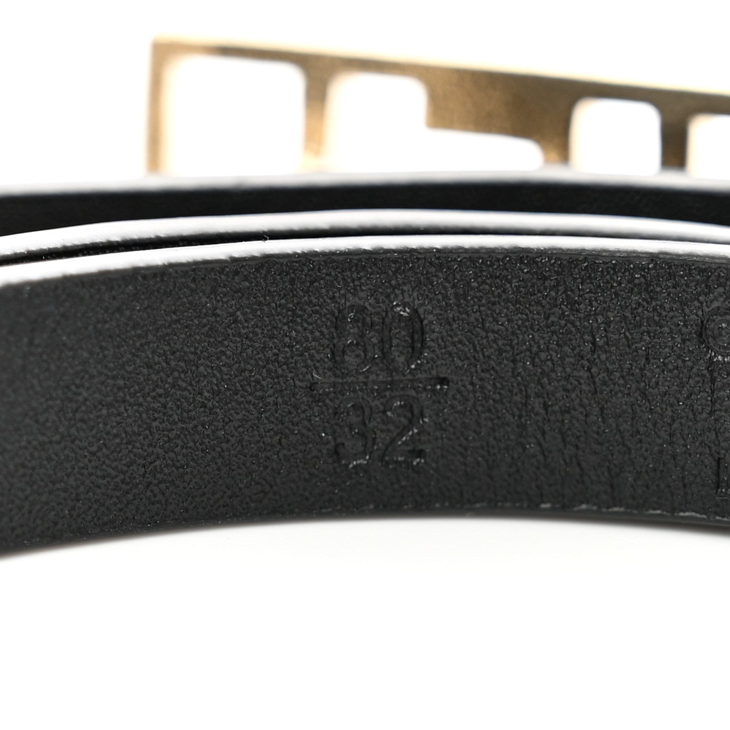 Chanel Calfskin Chain Logo Skinny Belt 80 32 Black 4 of 6