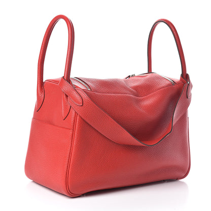 Hermes Taurillon Clemence Lindy 34 Rouge Casaque 3 of 9