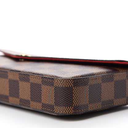 Louis Vuitton Damier Ebene Pochette Felicie Chain Wallet 7 of 10