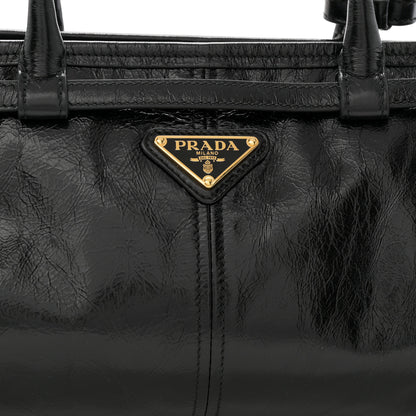 Prada Shiny Nappa Medium Shoulder Bag Black 8 of 10