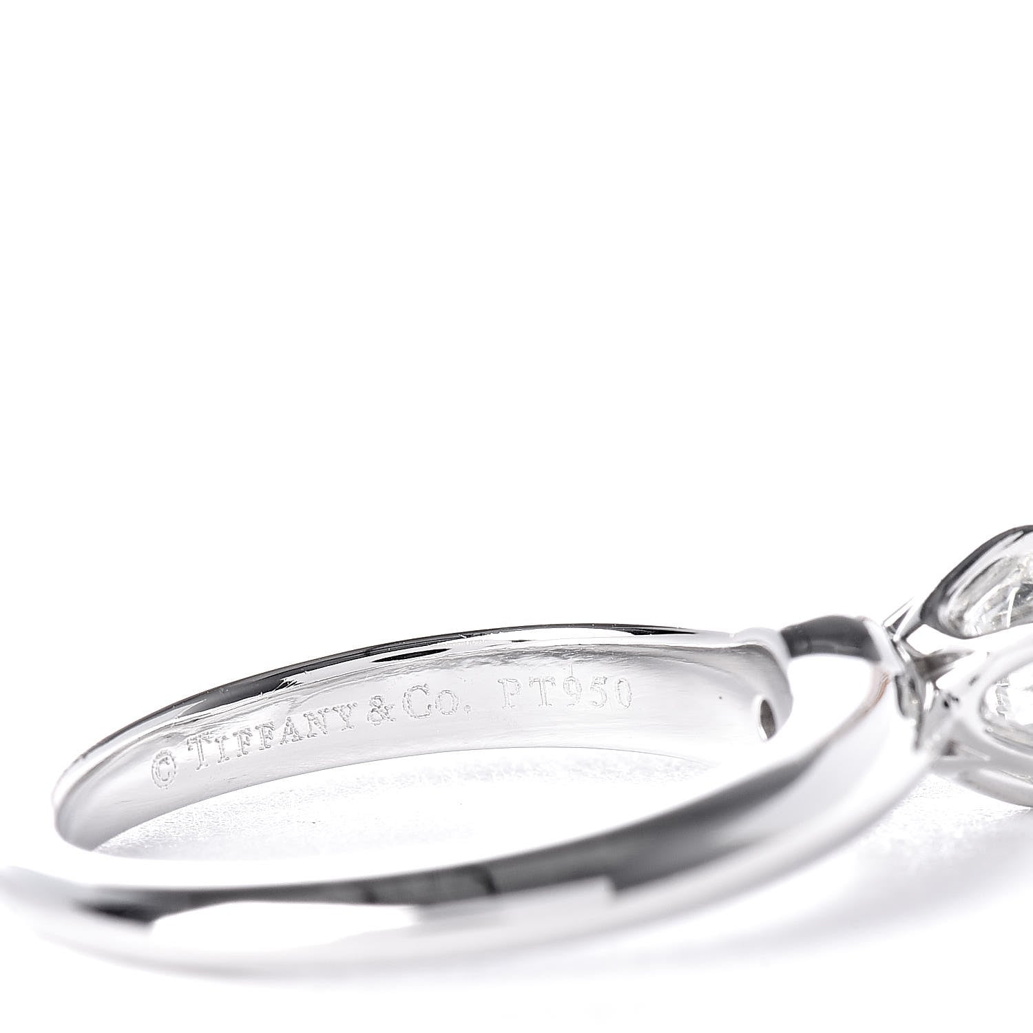 Tiffany Platinum Diamond .52ct Solitaire Engagement Ring 46 3.75 5 of 6