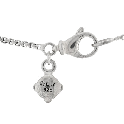 David Yurman Sterling Silver Diamond Garnet 8mm Petite Infinity Pendant Necklace 4 of 5