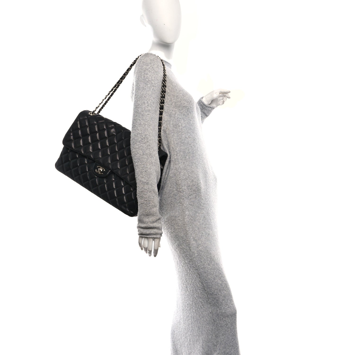 Chanel Caviar Quilted XXL Travel Flap Bag Black 2 of 10