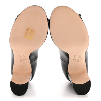 Chanel Calfskin Peep Toe CC Pumps 35 Black 6 of 12