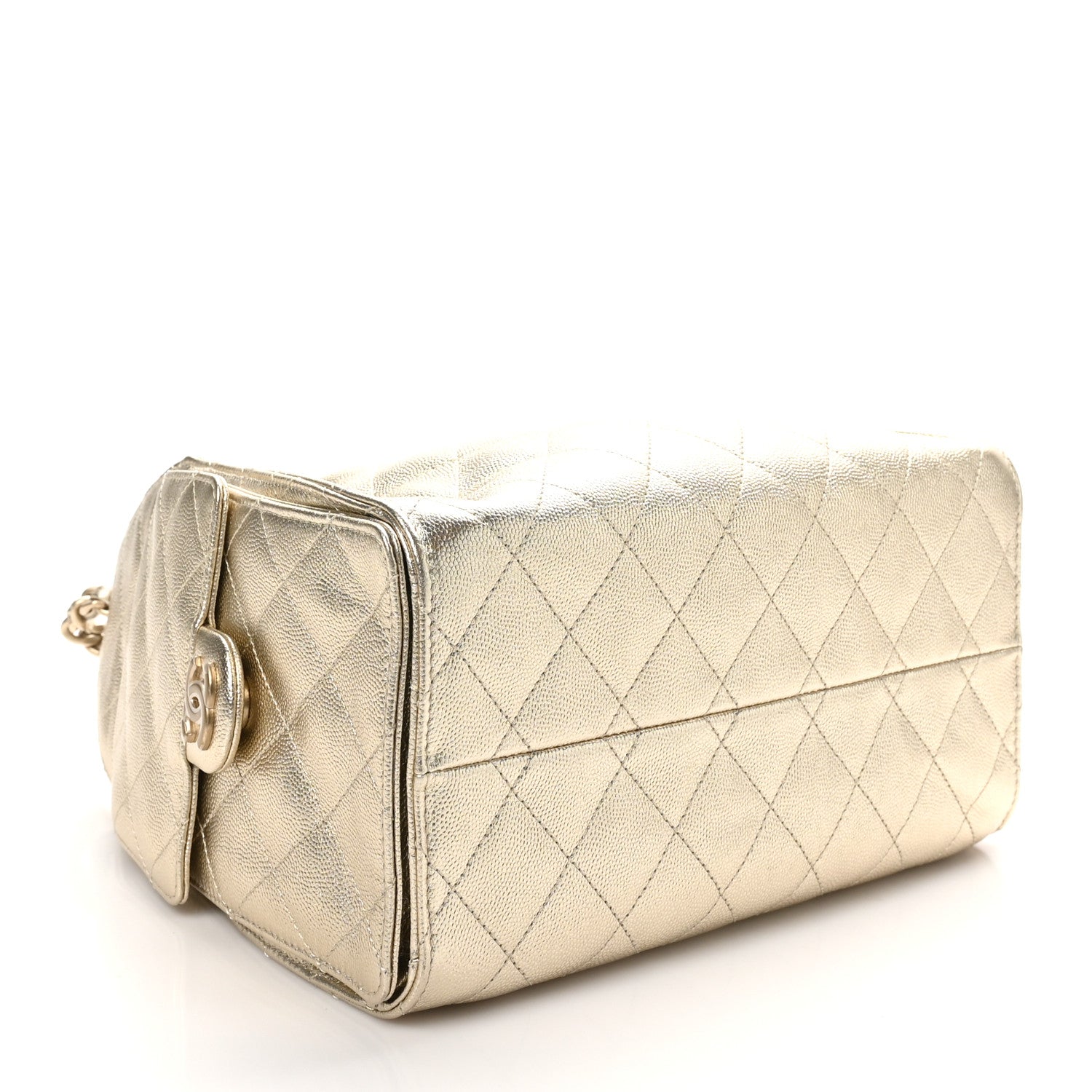 Chanel Metallic Caviar Quilted Small Chanel 25 Hobo Gold 4 of 11