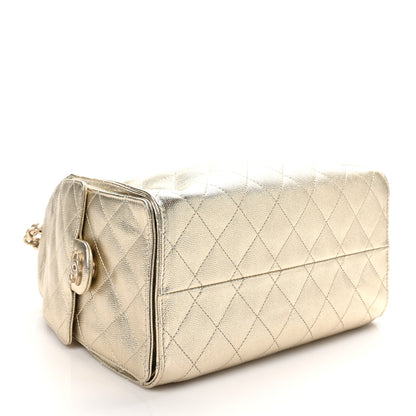 Chanel Metallic Caviar Quilted Small Chanel 25 Hobo Gold 4 of 11