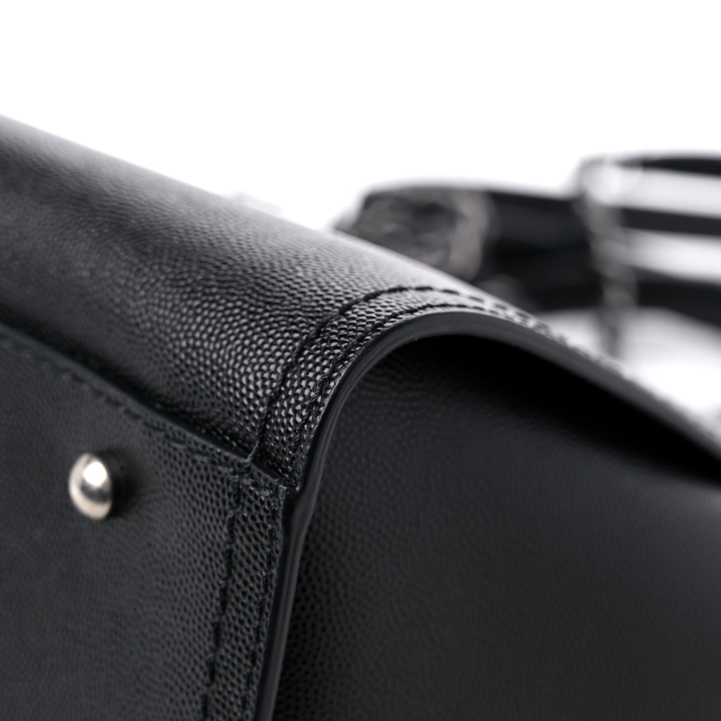 Caviar Small Studded Deauville Tote Black