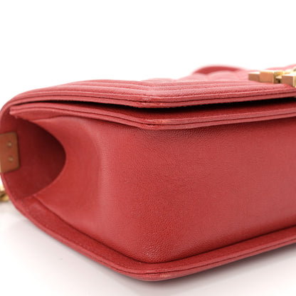 Chanel Caviar Quilted Medium Boy Flap Red 9 of 11