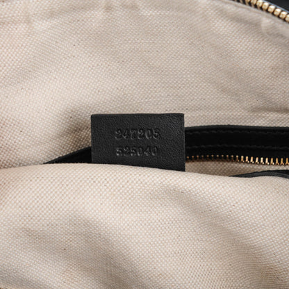 Gucci Calfskin Microguccissima Trim Medium Boston Black 7 of 7