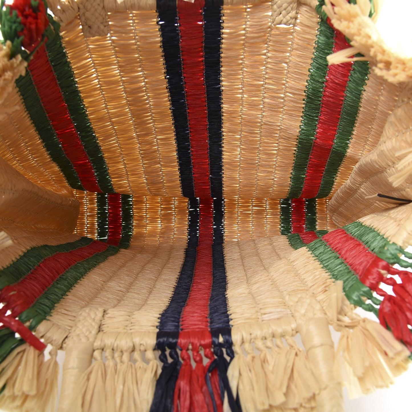 Raffia Linen Web Cestino Tote Bag