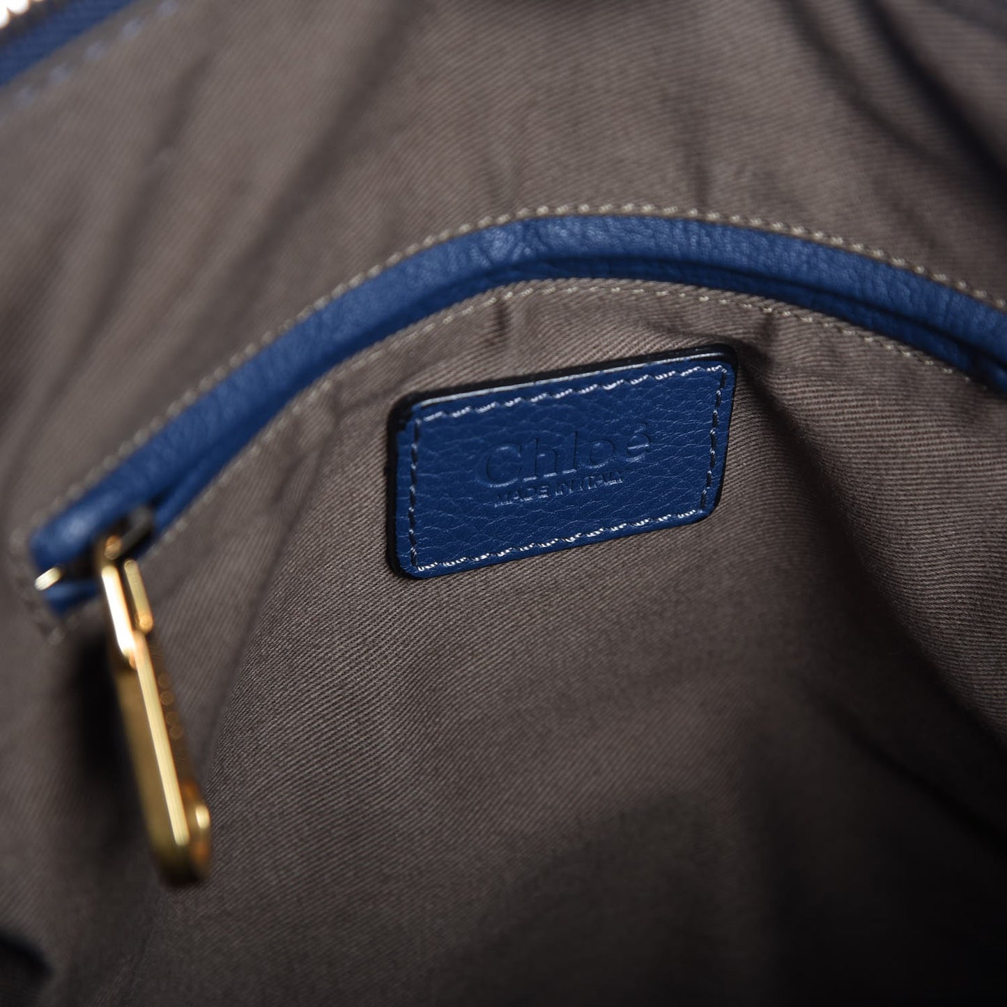 Calfskin Small Marcie Satchel Royal Navy