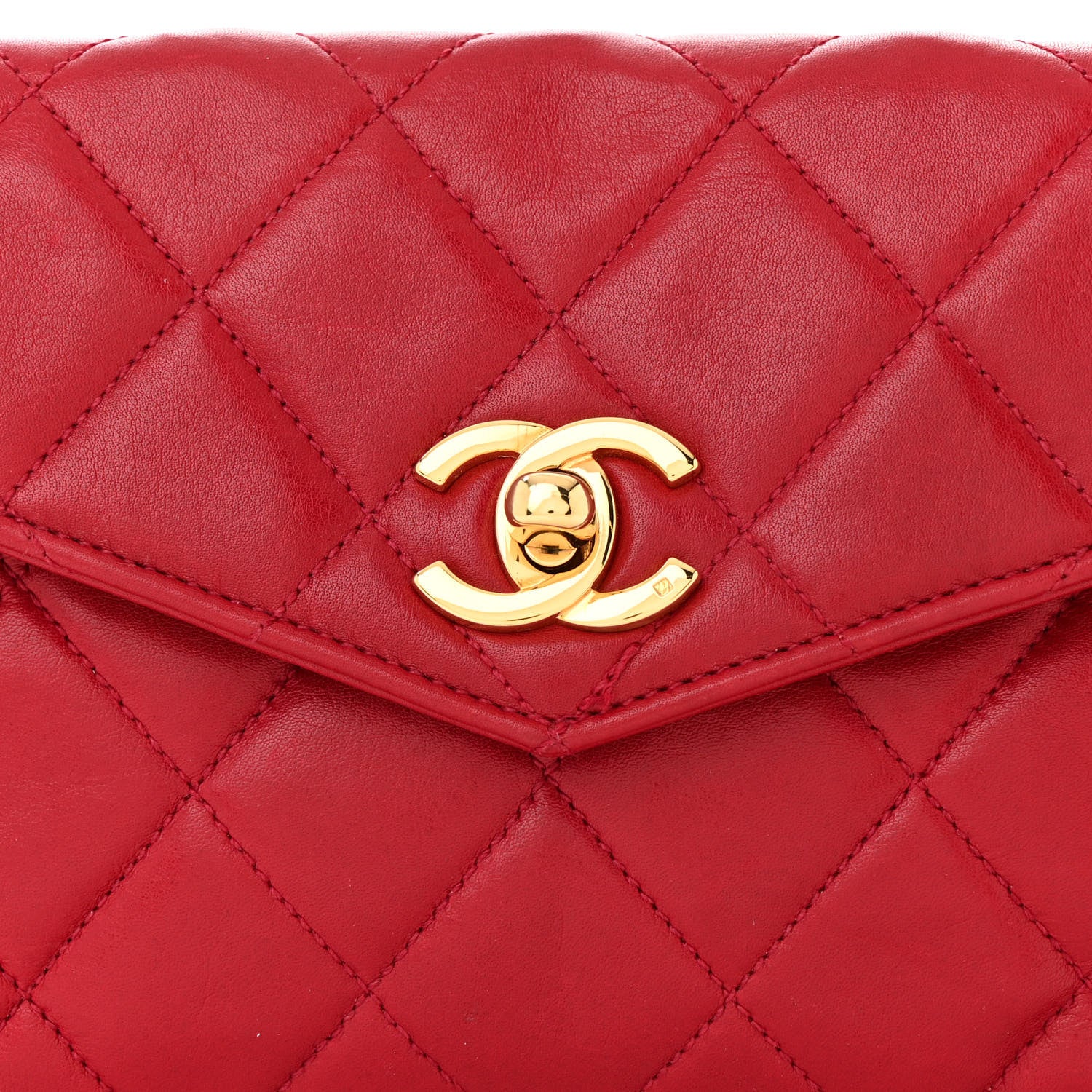 Chanel Lambskin Quilted Flap Waist Belt Bag 75 30 75 30 Red 8 of 11