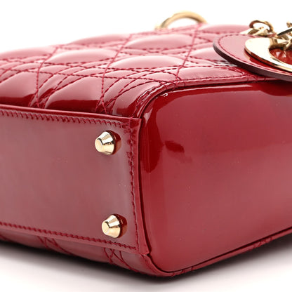Christian Dior Patent Cannage Mini Lady Dior Red 10 of 10