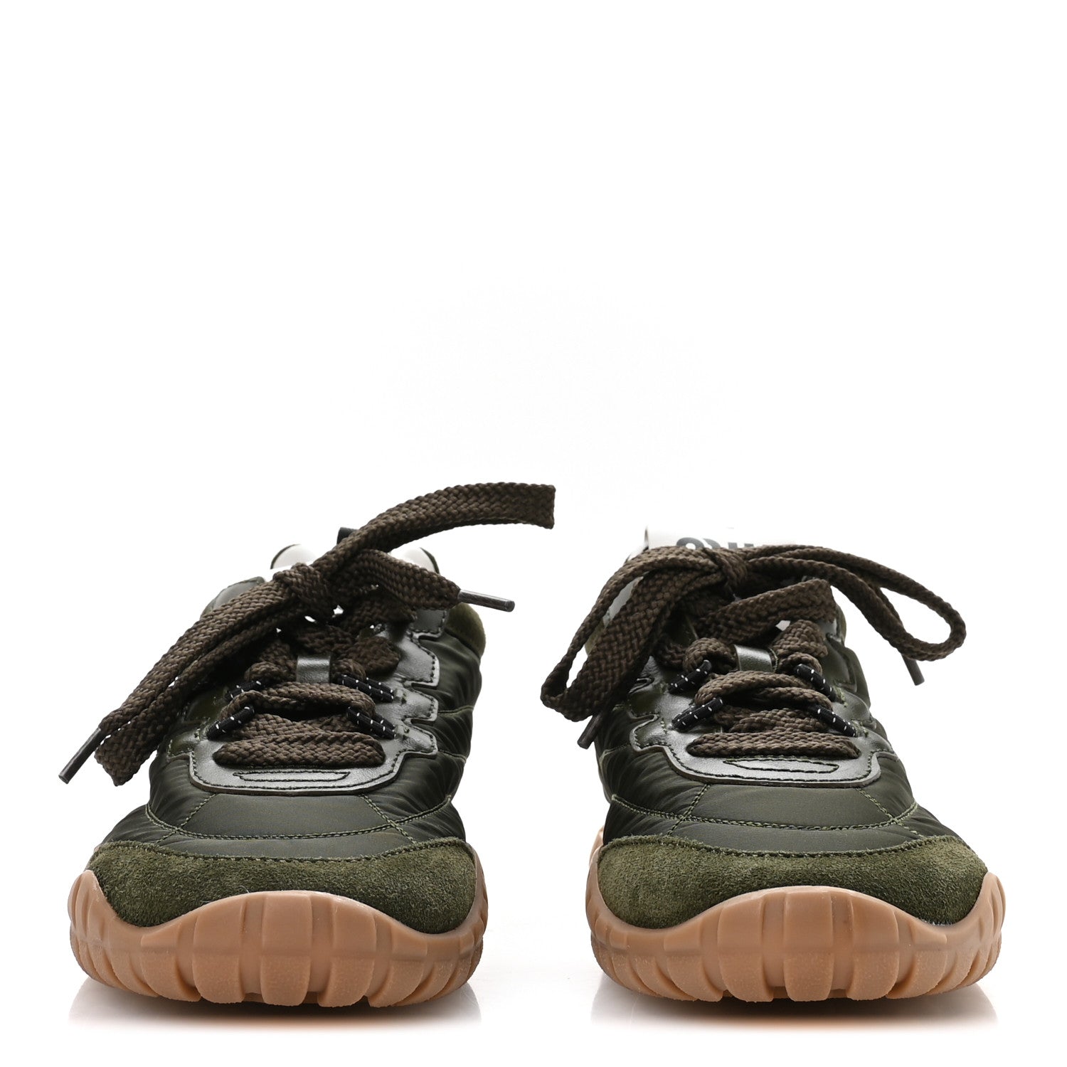 Miu Miu Nylon Suede Womens Tyre Sneakers 36.5 Loden Green 3 of 8