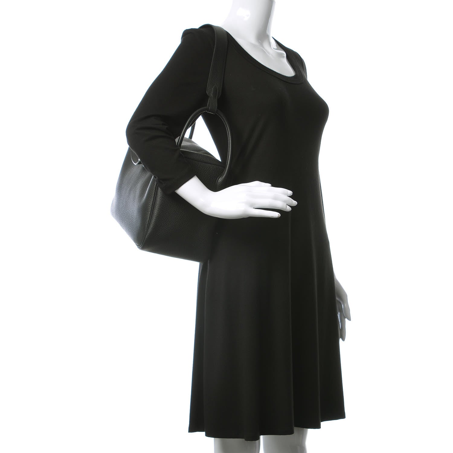 Hermes Taurillon Clemence Lindy 30 Black 2 of 9