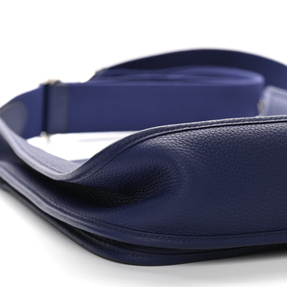 Hermes Taurillon Clemence Evelyne III GM Bleu Encre 8 of 9
