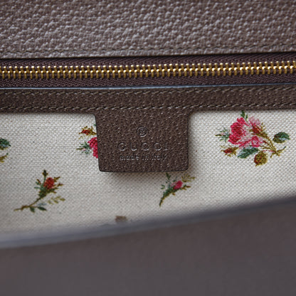Gucci Calfskin Embroidered Medium Sylvie Top Handle Bag New Acero Multicolor 6 of 9