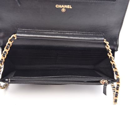 Chanel Lambskin Quilted Infinity Wallet On Chain WOC Black 5 of 12