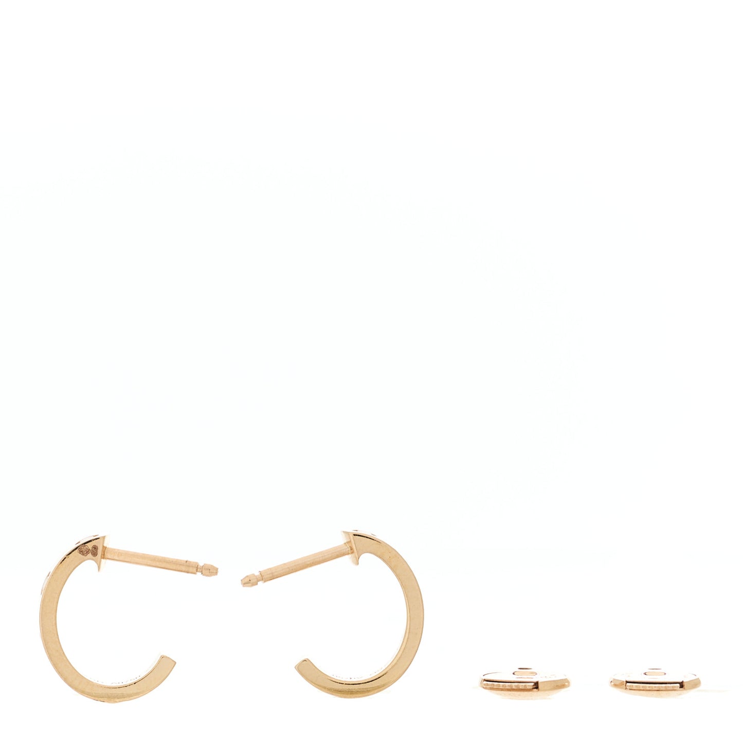 18K Pink Gold Small LOVE Hoop Earrings
