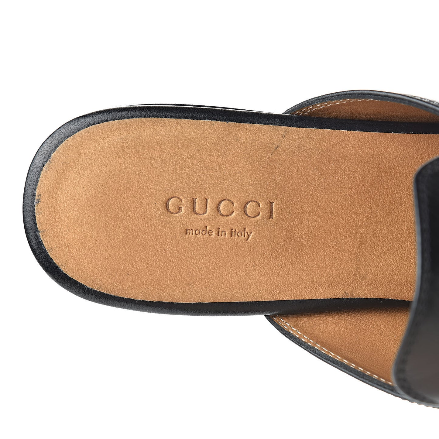 Calfskin Womens Princetown Slippers 38.5 Black