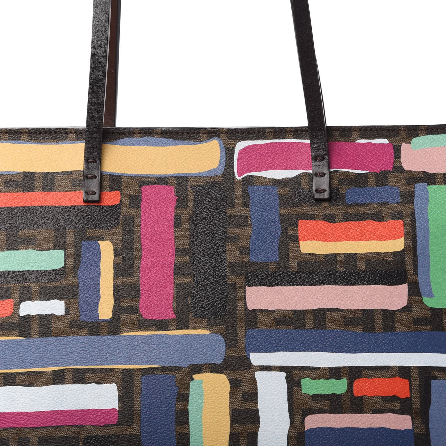 Zucca Spalmati Chalks Medium Roll Tote Tobacco Multicolor