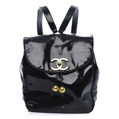 Chanel Patent CC Drawstring Backpack Black 1 of 17