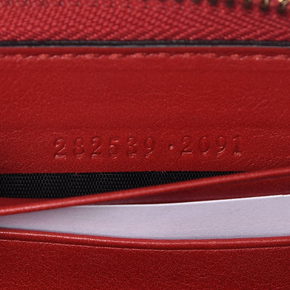 Gucci Microguccissima Heart Zip Around Wallet Red 7 of 12