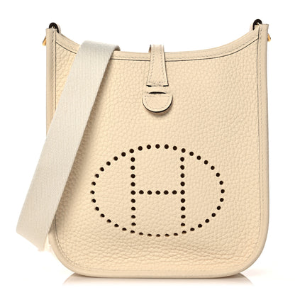 Hermes Taurillon Clemence Amazone Evelyne TPM Nata Craie 1 of 11
